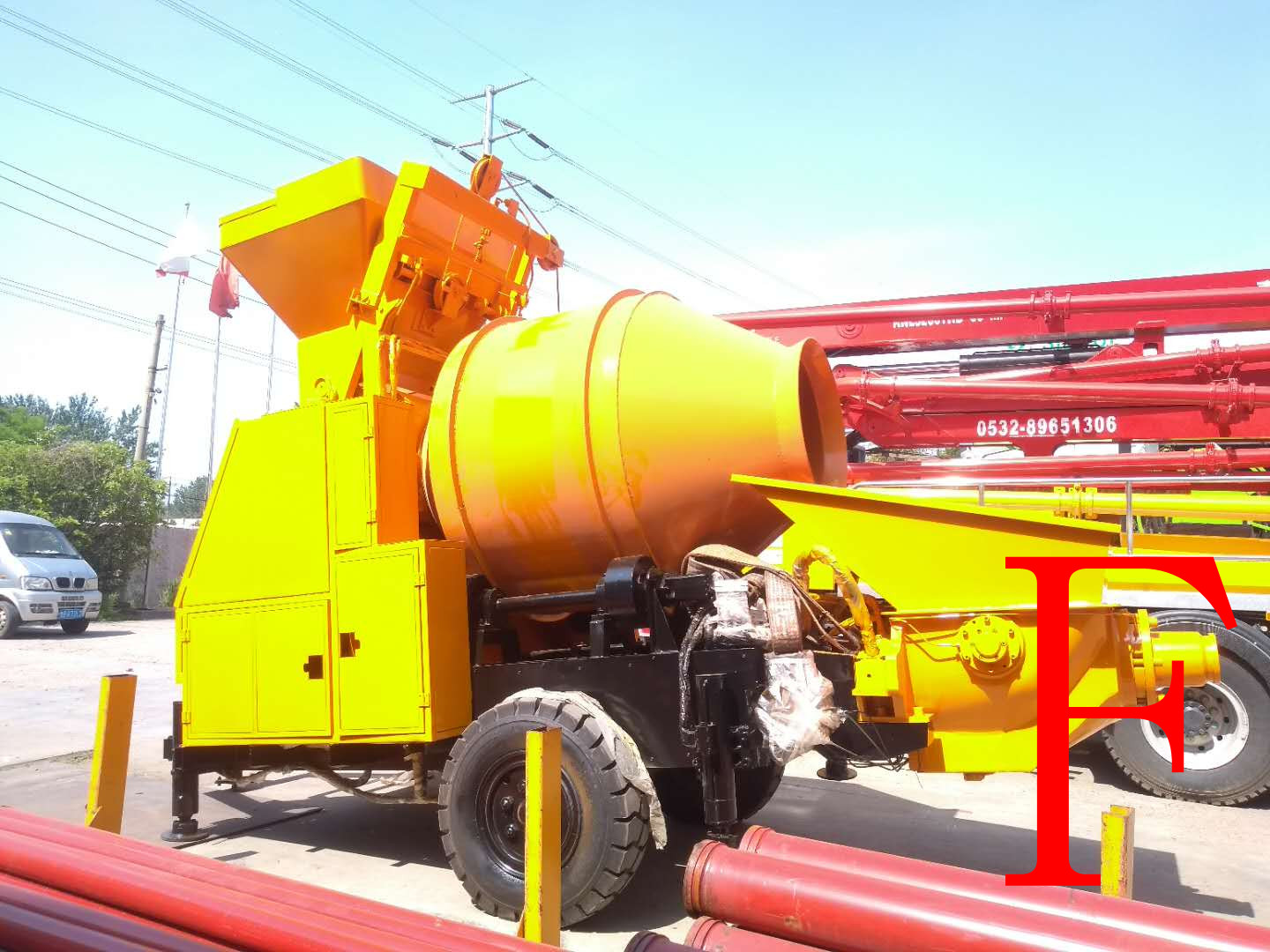混凝土泵 青科重工 搅拌拖泵