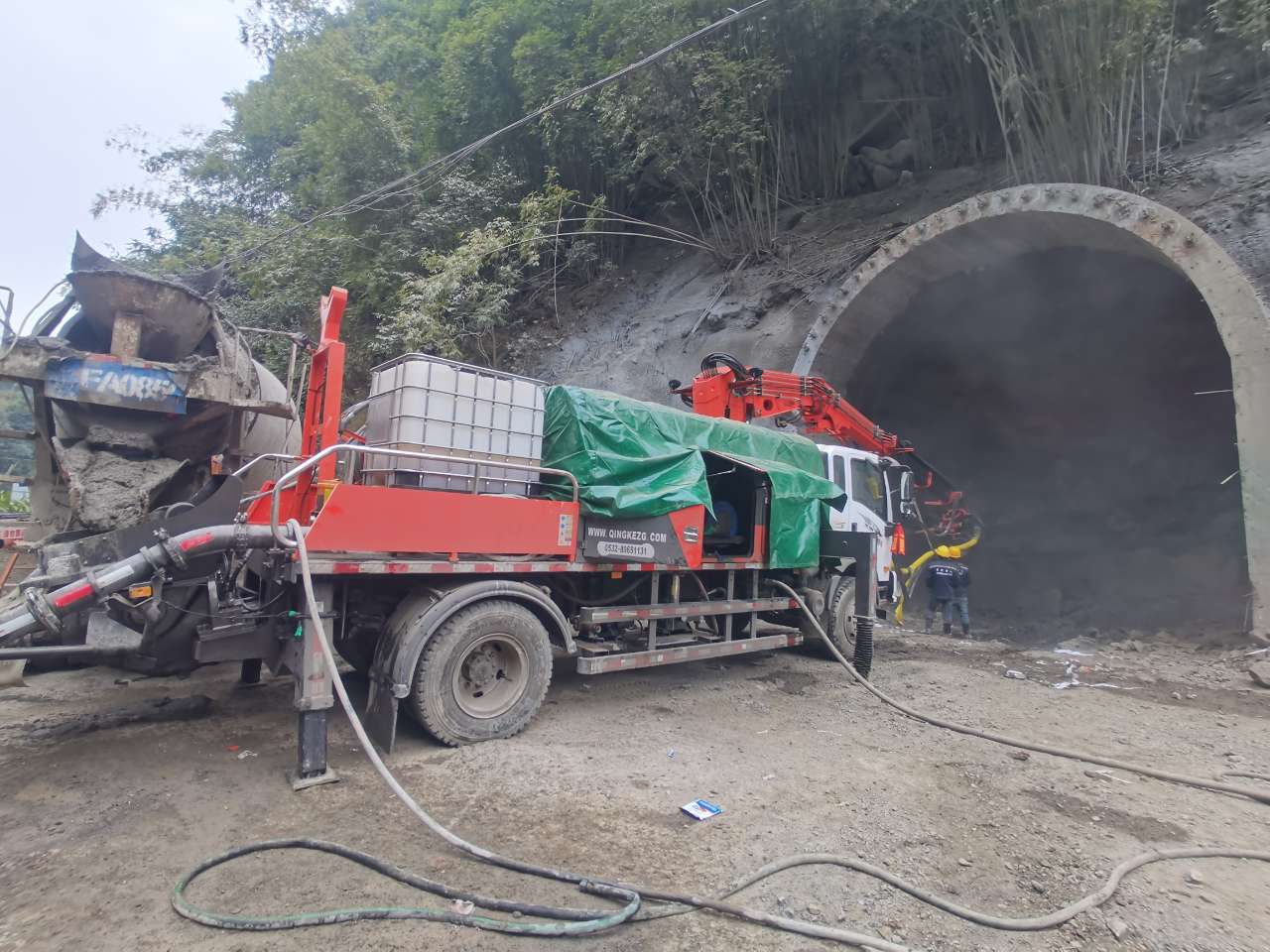 混凝土泵 湿喷台车 青科重工